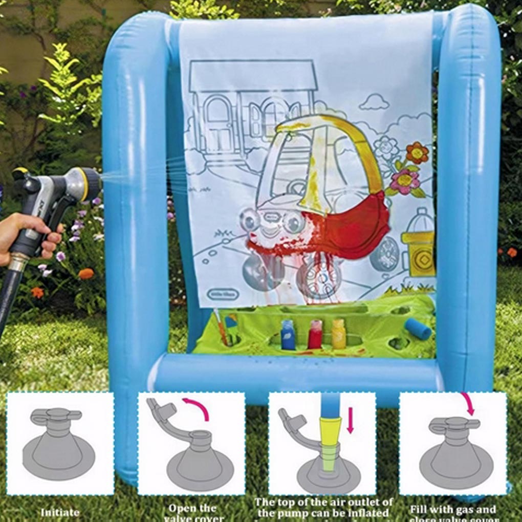 Kids Outdoor Easel - Chevalet portable en PVC pour l'extérieur,