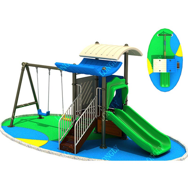 Kids Outdoor Swing And Slide - Toboggan pour enfants tendance avec balançoire,