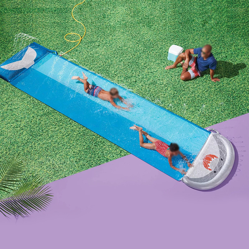 Kids Outdoor Mat - Tapis coulissant d'eau interactif requin pour