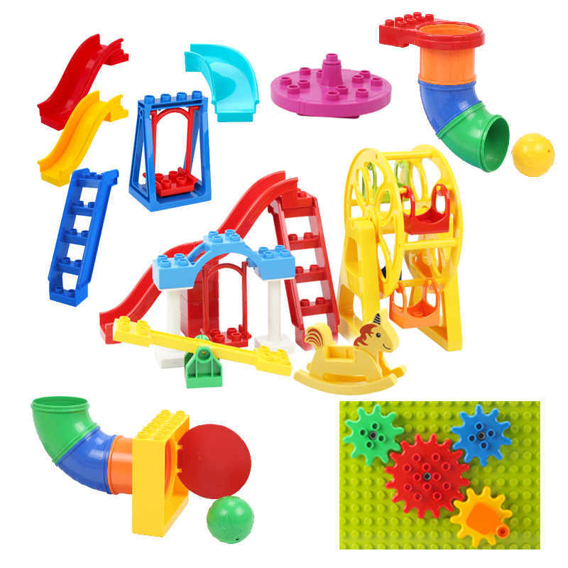 Kids Outdoor Swing And Slide - Grands blocs de construction pour aire