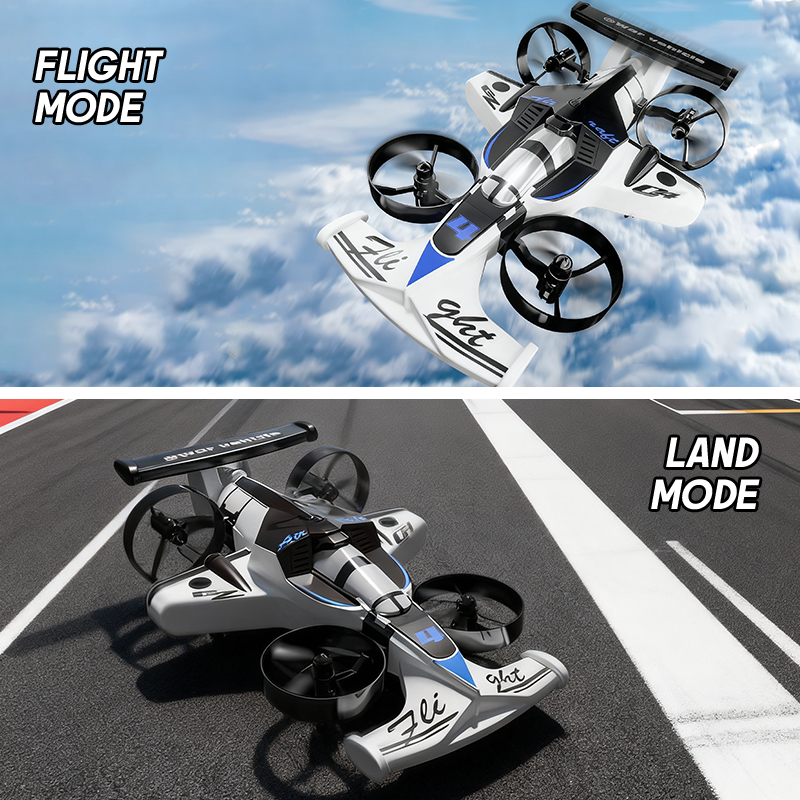 Kids Outdoor Electric Car - Mini Drone 2 en 1, voiture