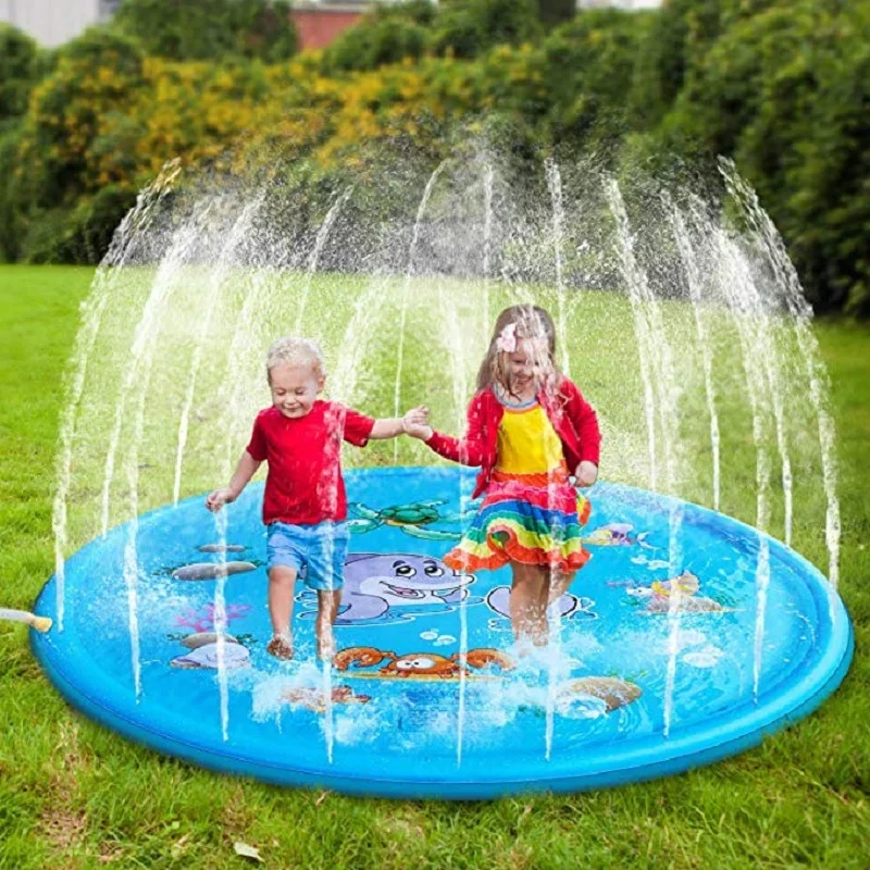 Kids Outdoor Mat - Tapis d'arrosage rond gonflable pour enfants,