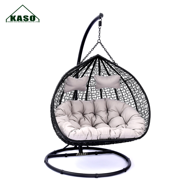 Kids Outdoor Egg Chair - Fauteuil suspendu double en rotin tressé