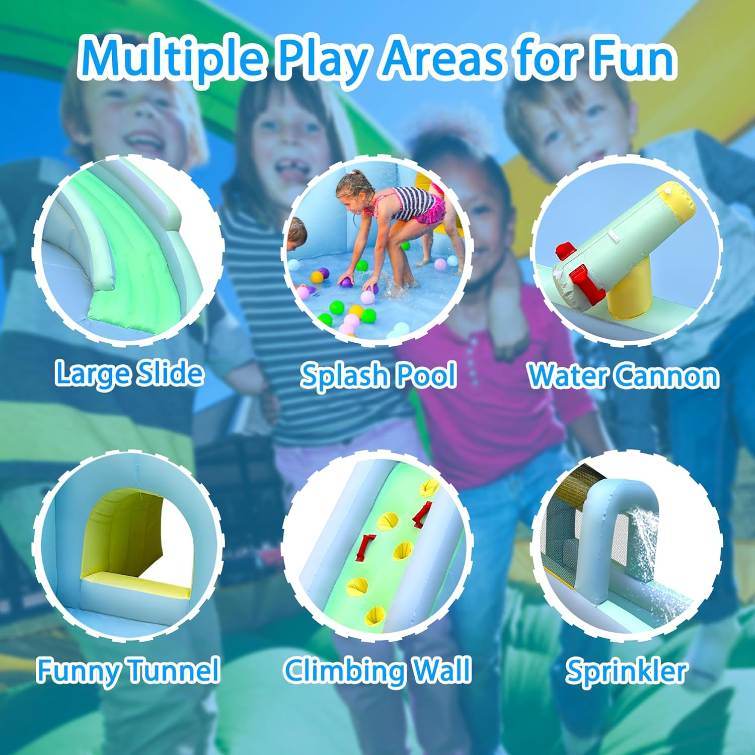 Parc aquatique gonflable 6-en- - Kids Outdoor Water Slide avis et prix
