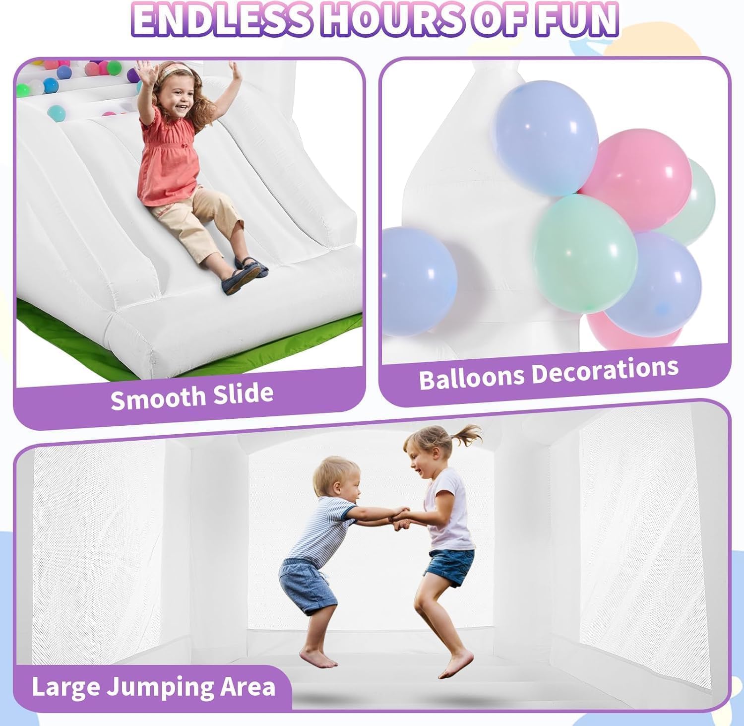 Château gonflable blanc pour e - Kids Outdoor Slide avis et prix