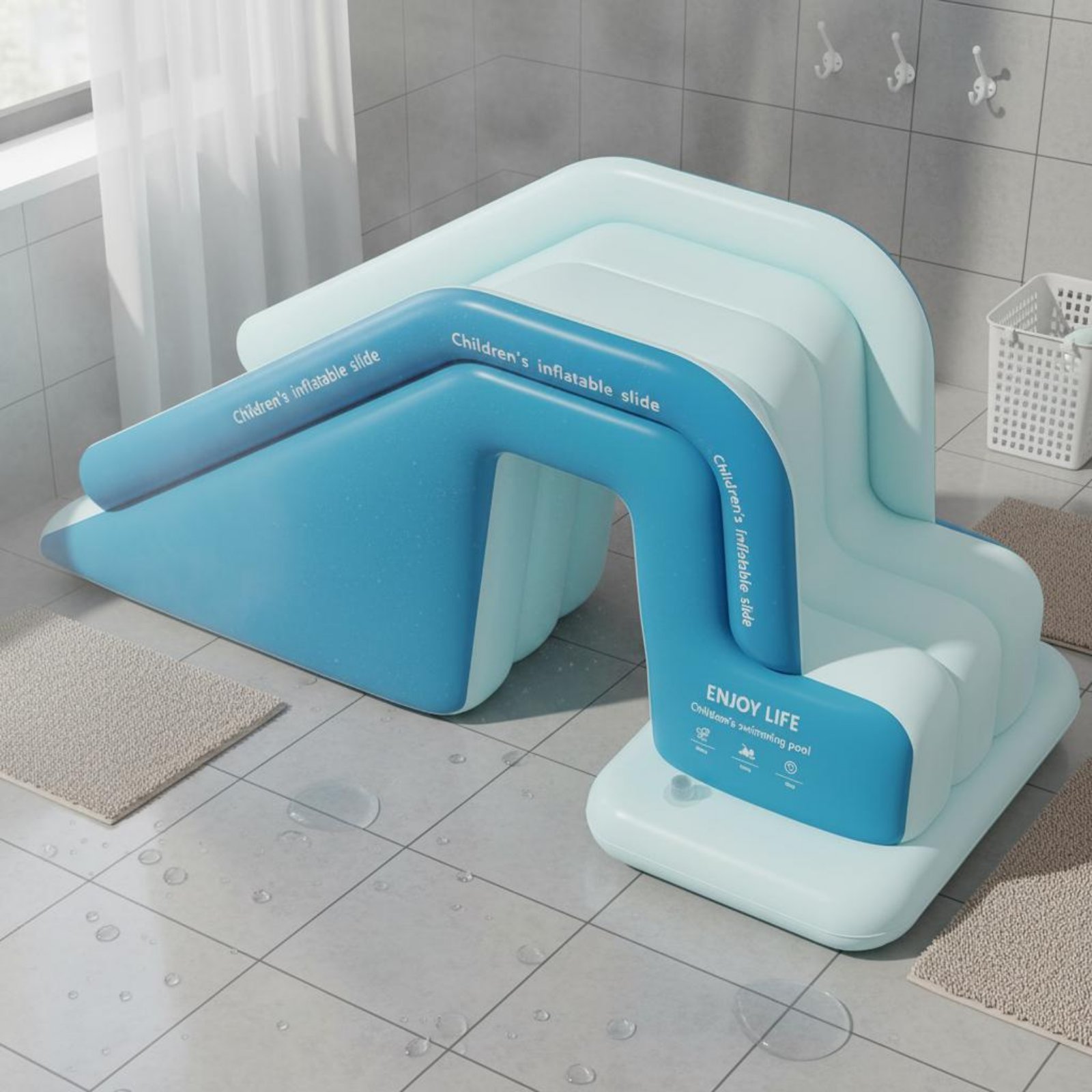 Toboggan gonflable pliable pou - Kids Outdoor Water Slide avis et prix