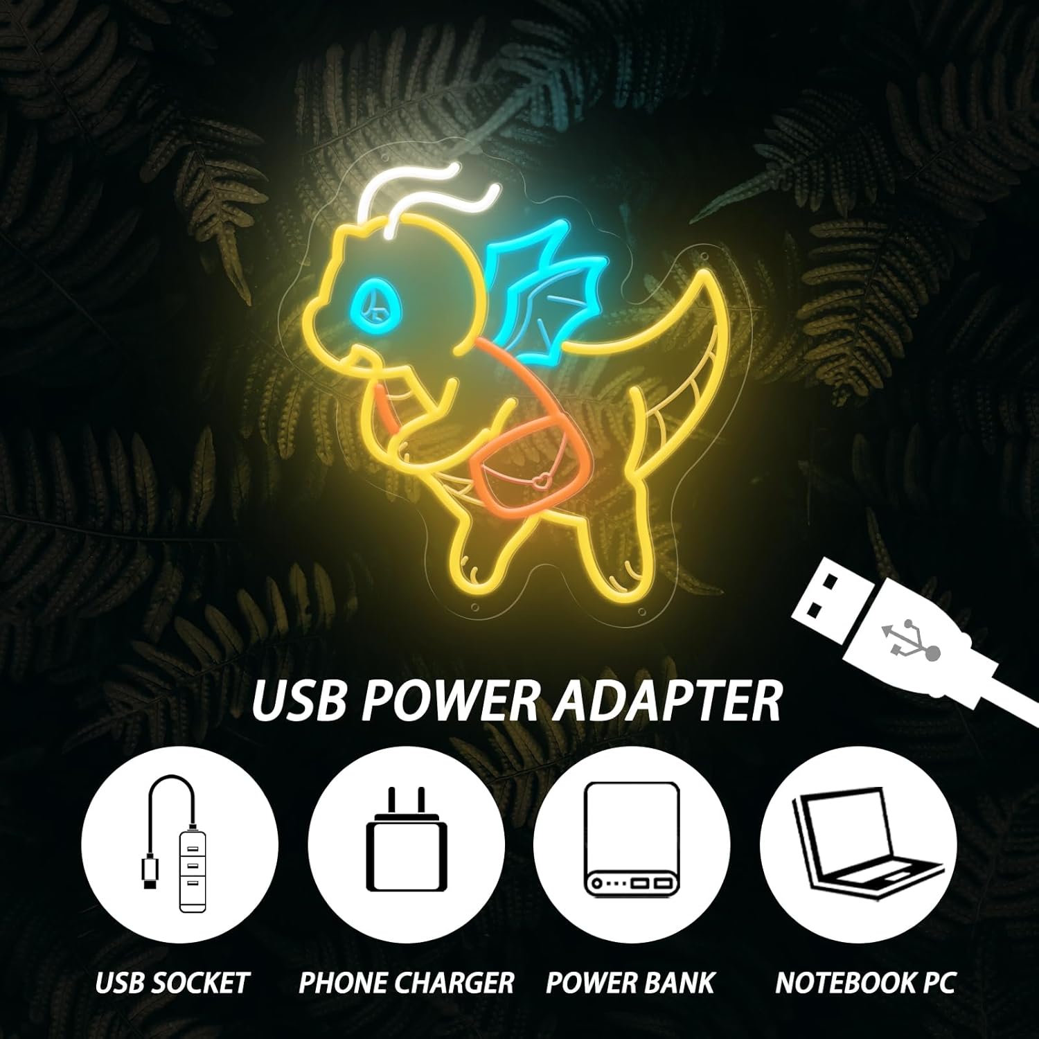 Lampe néon dinosaure mignon à  - Kids Outdoor Ideas avis et prix