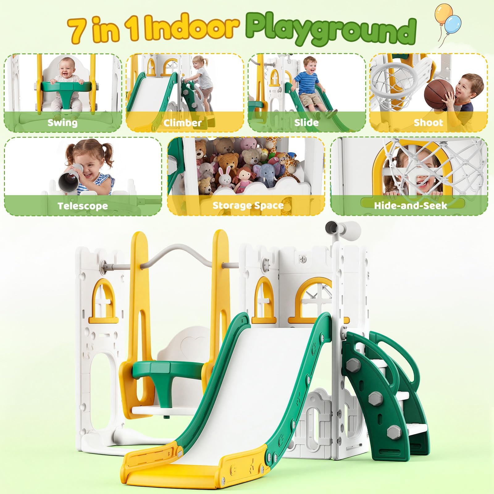 Ensemble de jeux 7 en 1 pour t - Kids Outdoor Slide avis et prix