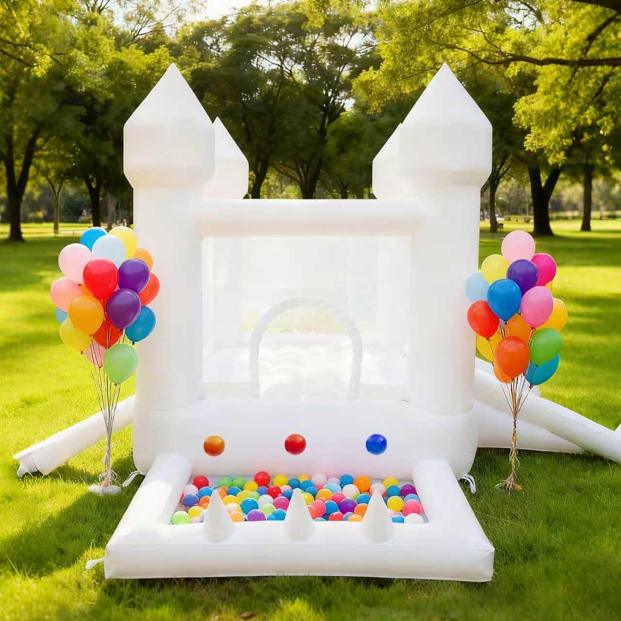 Château gonflable blanc, châte - Kids Outdoor Slide avis et prix