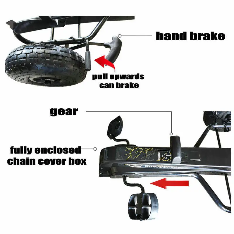Voiture à pédales gonflable à  - Go Kart Pedal Kids avis et prix