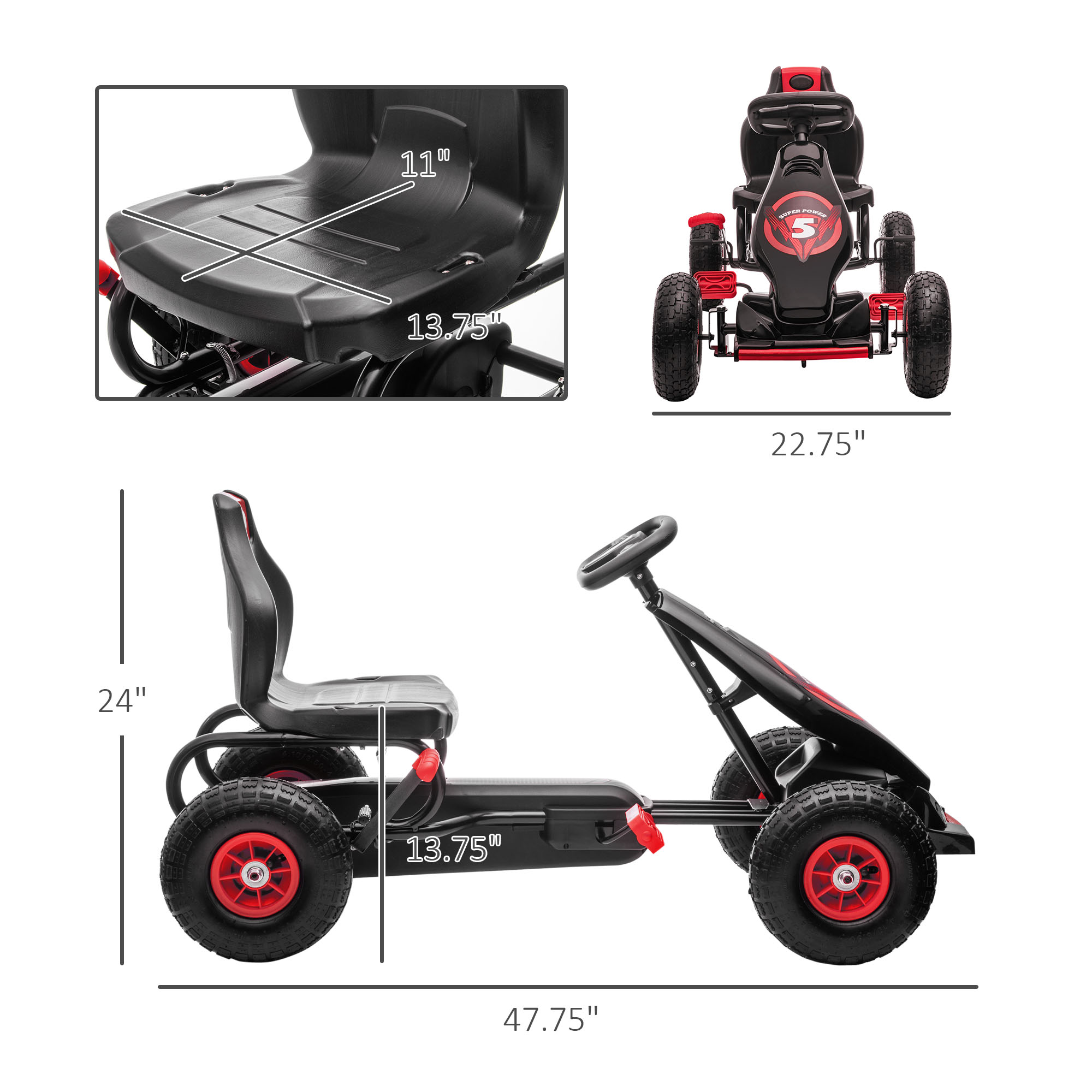 Kart à pédales pour enfants av - Go Kart Pedal Kids avis et prix