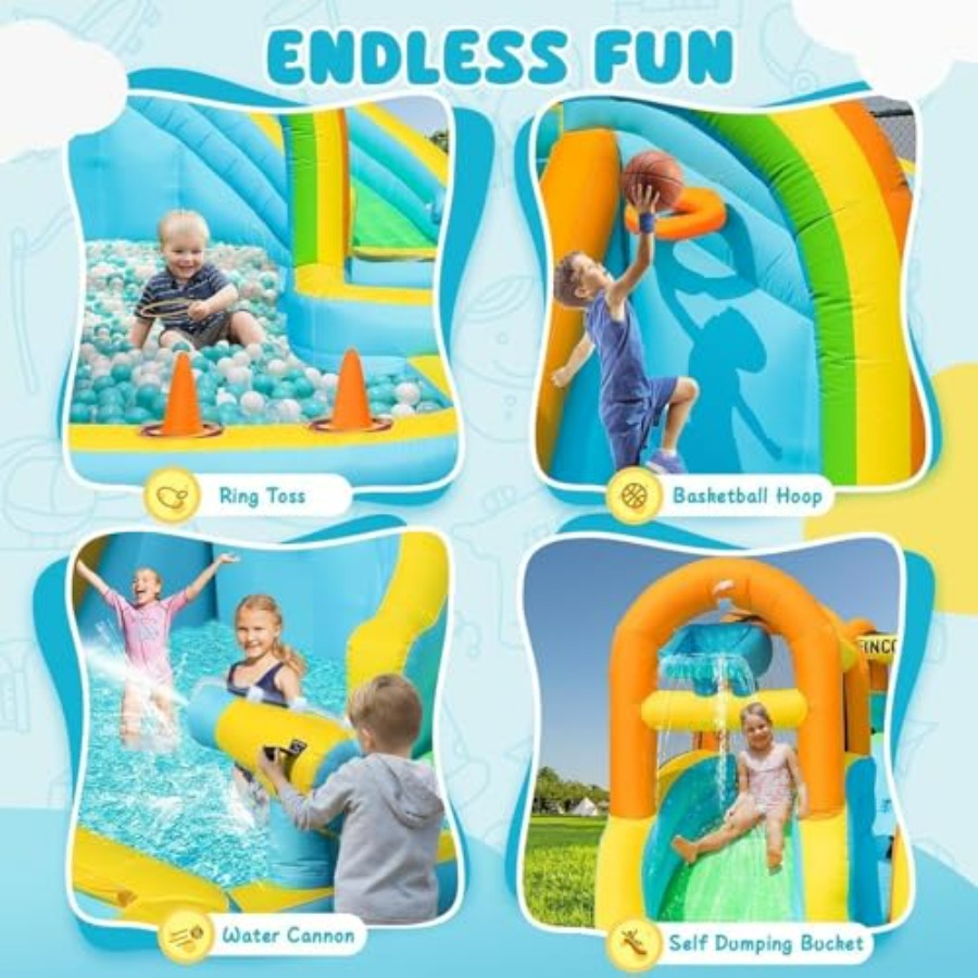 Toboggan aquatique gonflable d - Kids Outdoor Water Slide avis et prix