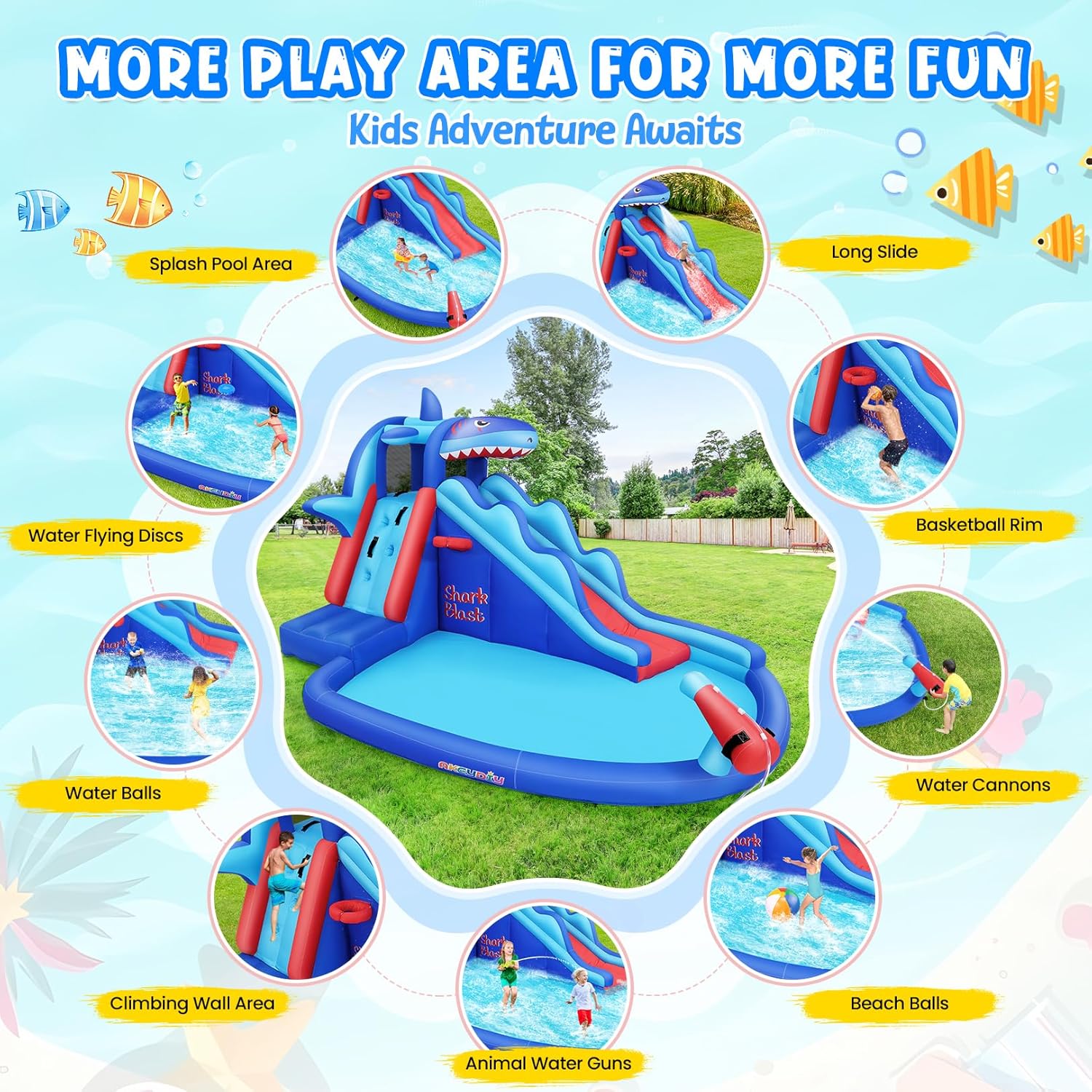 Parc aquatique gonflable sur l - Kids Outdoor Water Slide avis et prix