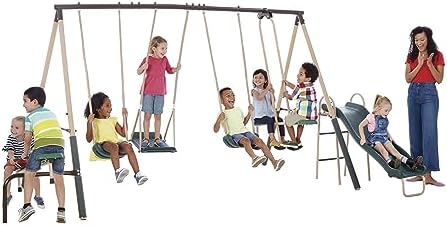 Ensemble de jeux d'extérieur e - Kids Outdoor Swing And Slide avis et prix