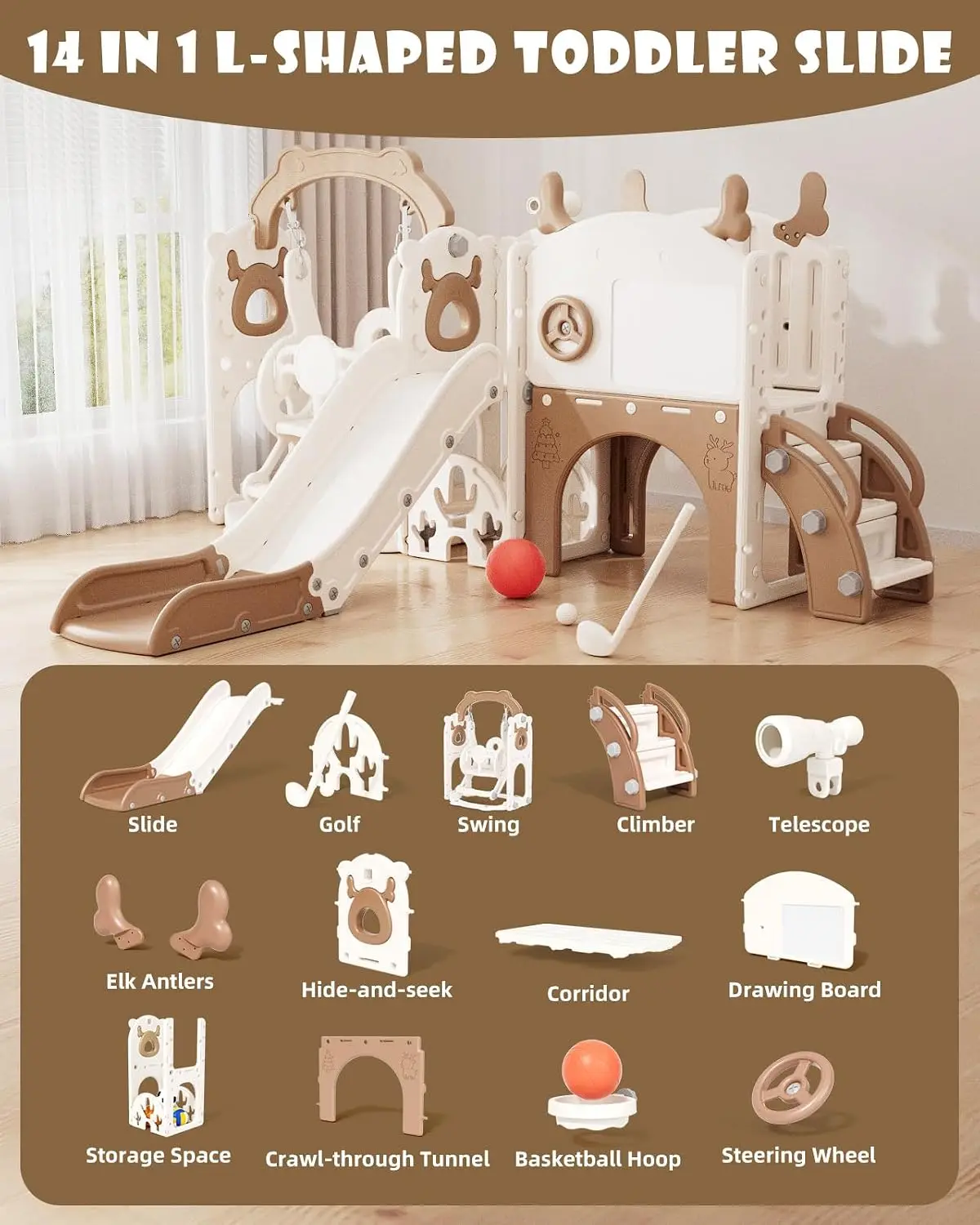 Ensemble toboggan et balançoir - Kids Outdoor Swing And Slide avis et prix