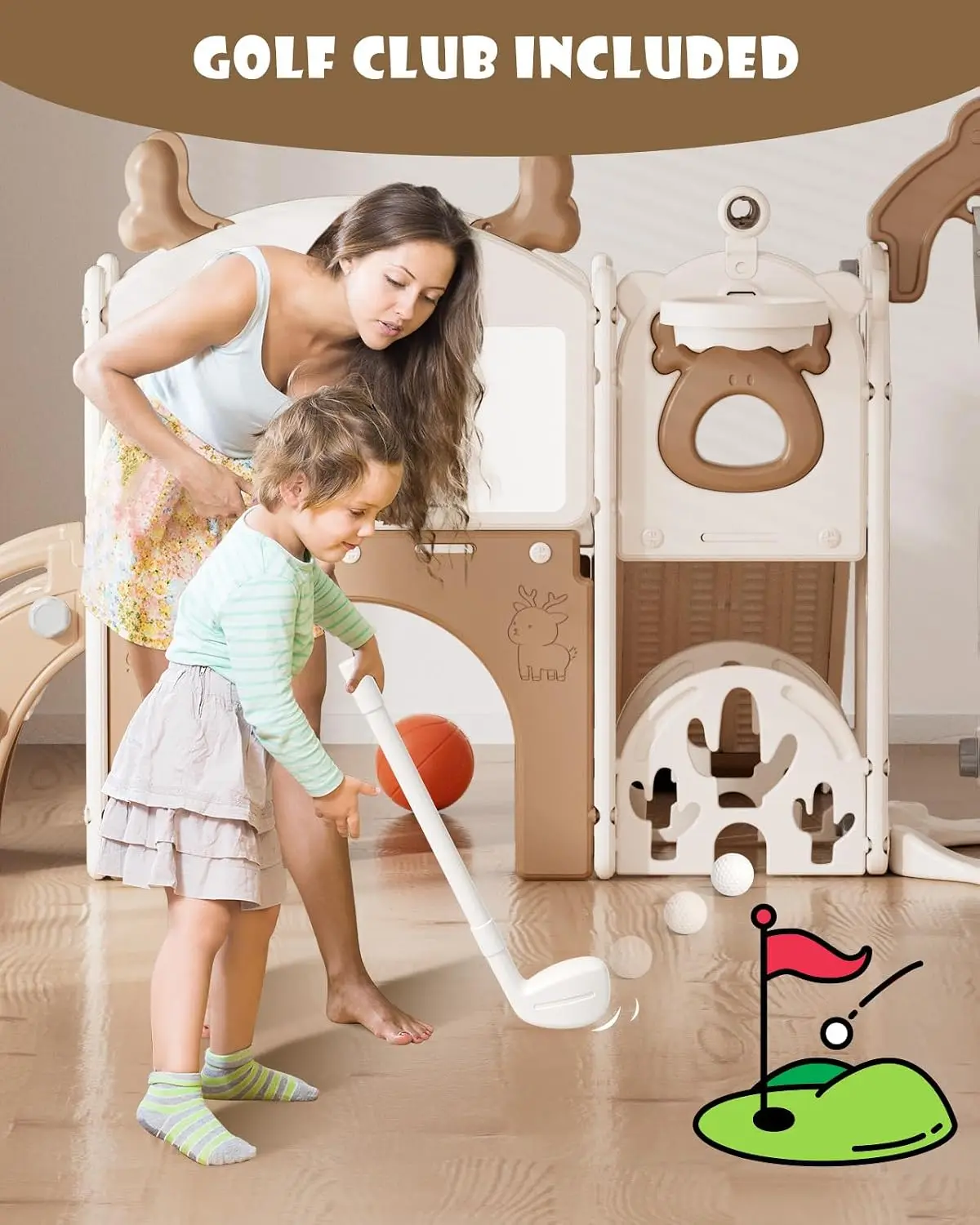 Ensemble toboggan et balançoir - Kids Outdoor Swing And Slide avis et prix