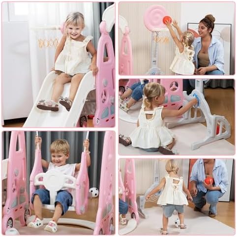 Ensemble de jeu toboggan et ba - Kids Outdoor Swing And Slide avis et prix