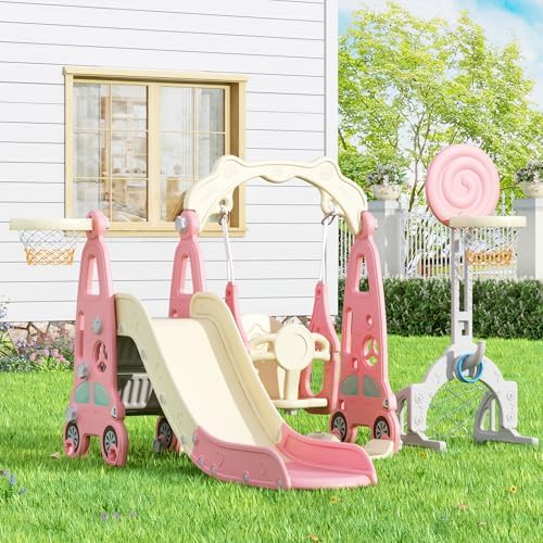 Ensemble de jeu toboggan et ba - Kids Outdoor Swing And Slide avis et prix